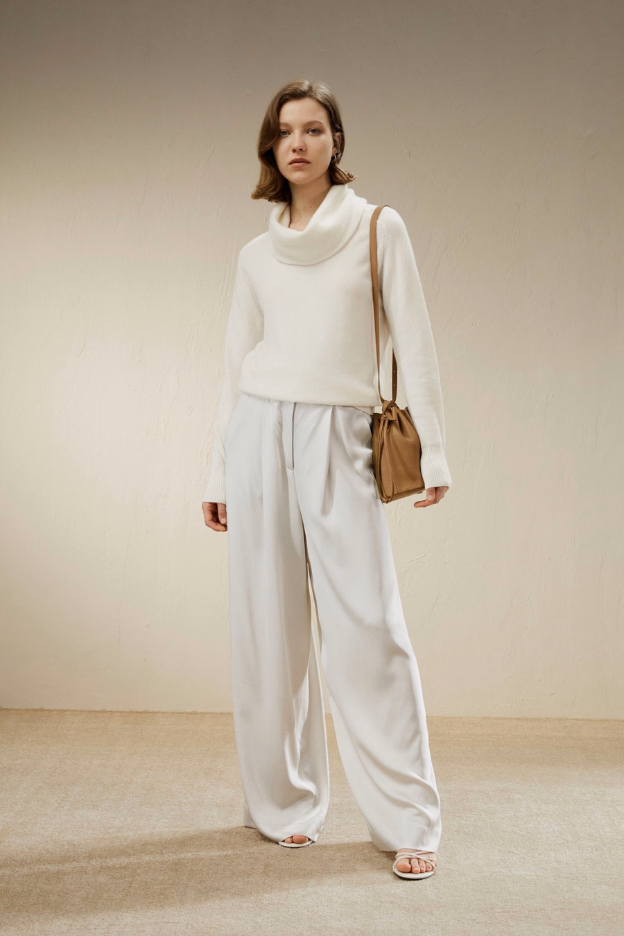 Cashmere Cowl Neck Sweater
