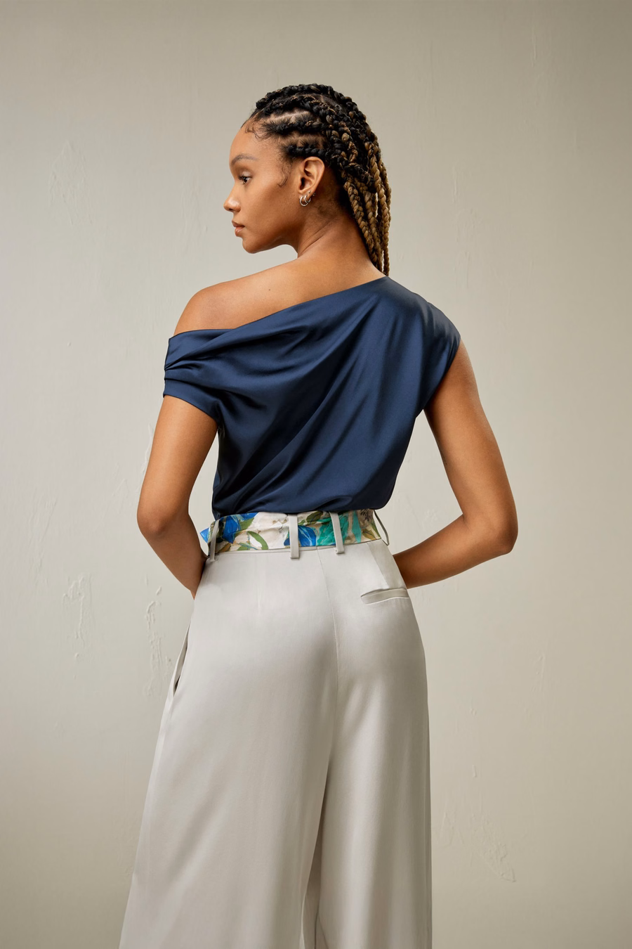 Boat Neck Silk Top