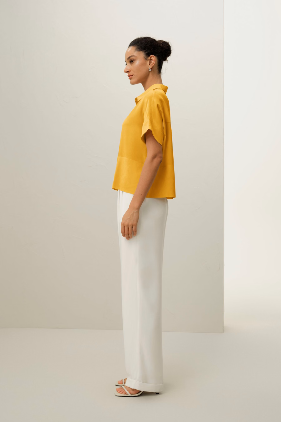 Casual Short Sleeves Loose Silk T-Shirt