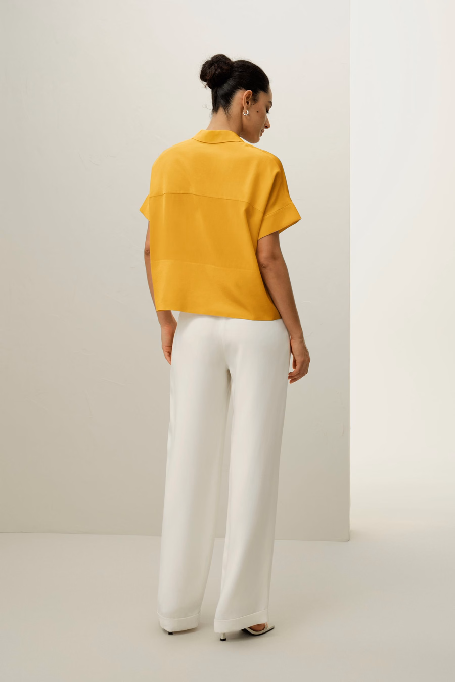 Casual Short Sleeves Loose Silk T-Shirt