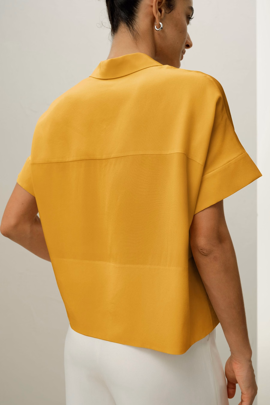 Casual Short Sleeves Loose Silk T-Shirt