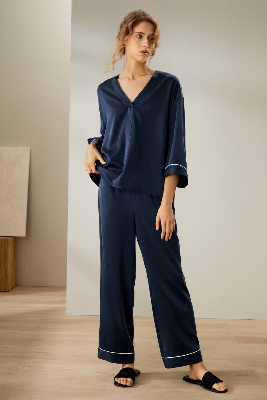 Silk Suede Pullover Pajama Set