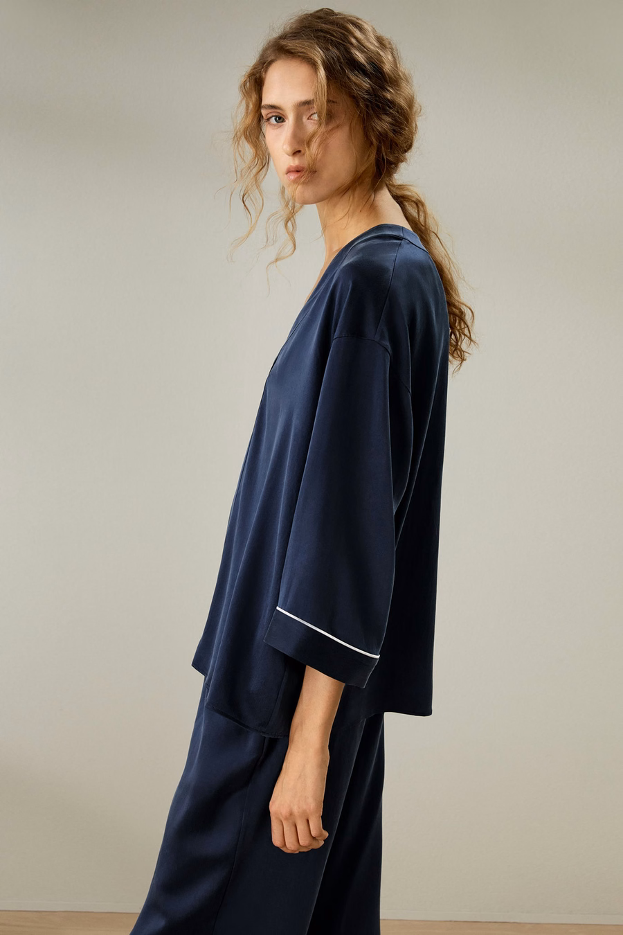 Silk Suede Pullover Pajama Set