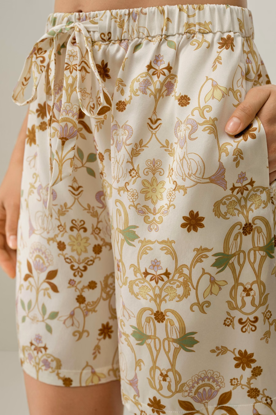 Capricorn Zodiac Short Silk Pajama Set
