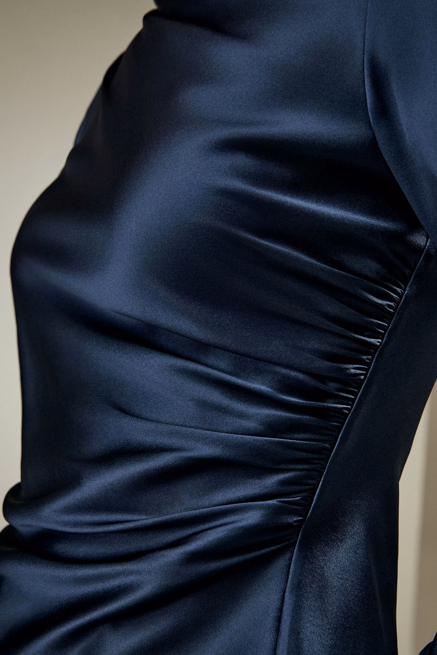 Oblique Wave Silk Blouse