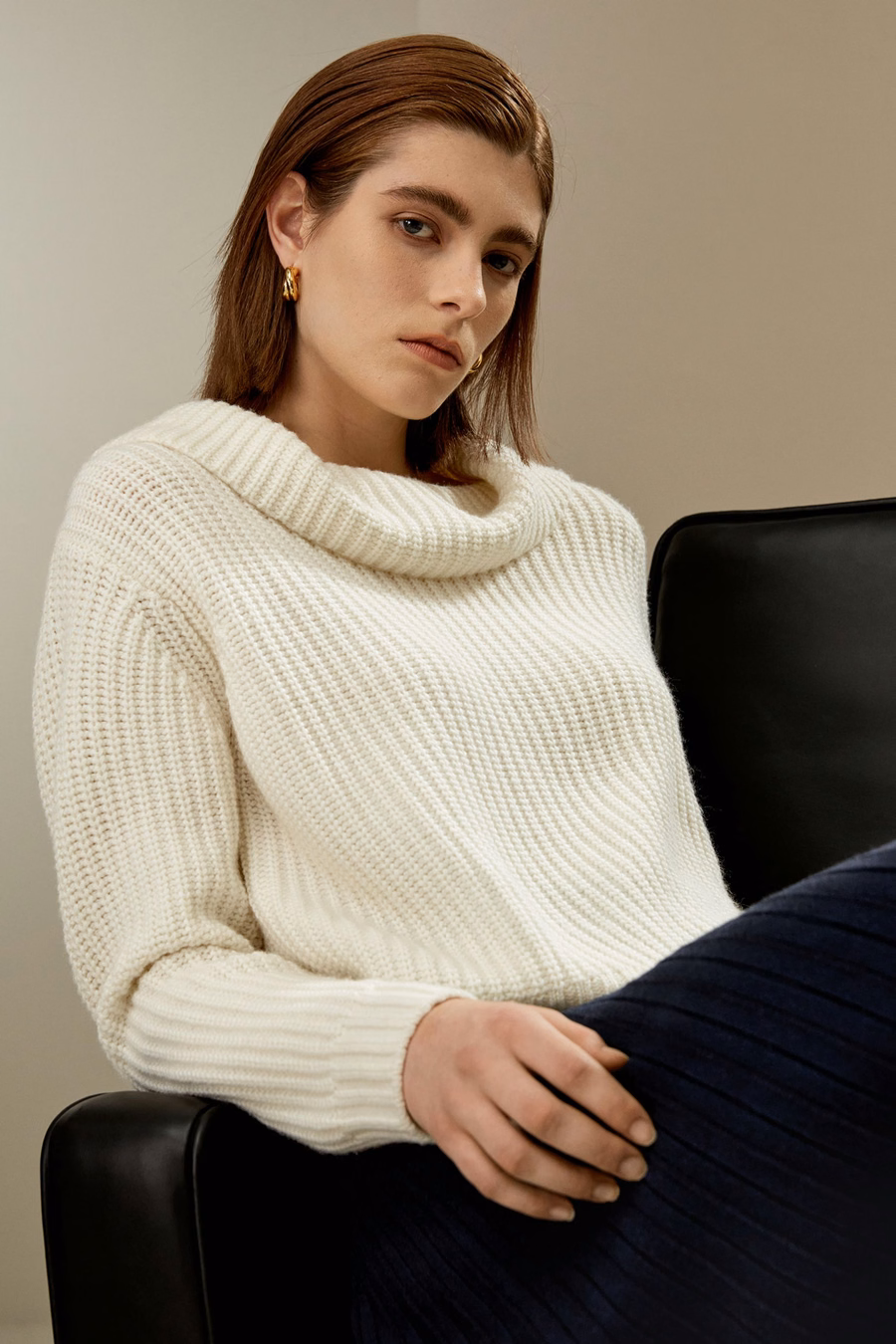 Wide Cowl Neck Sweater