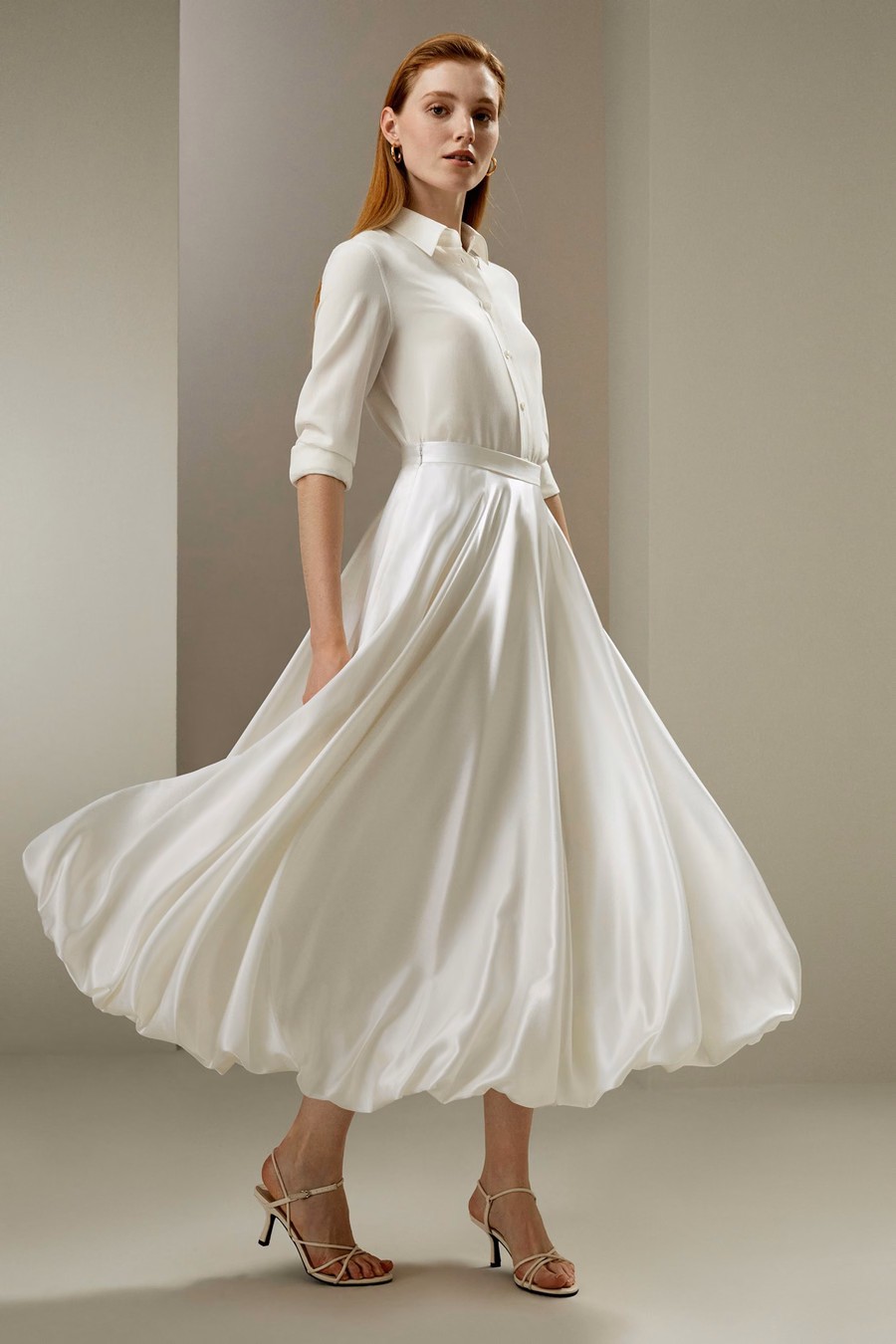 LILYSILK X LYDIA MILLEN Snowdrop Skirt