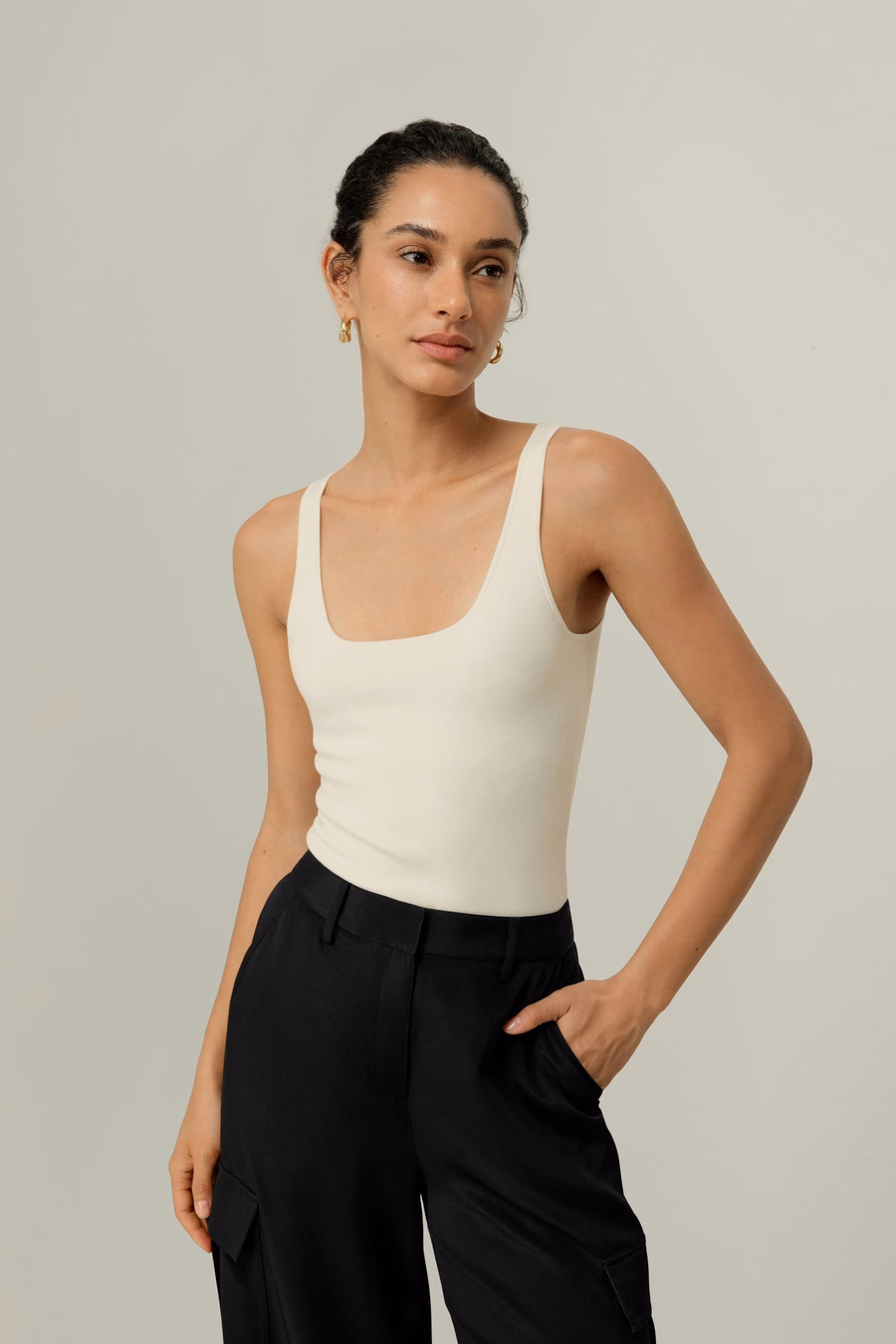 Milano Knit Silk Viscose Tank Top