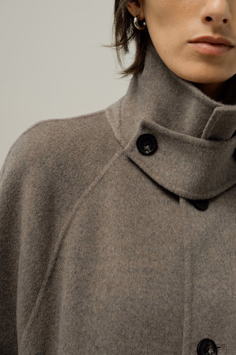 Oversized Double-Faced Silk-Wool Coat