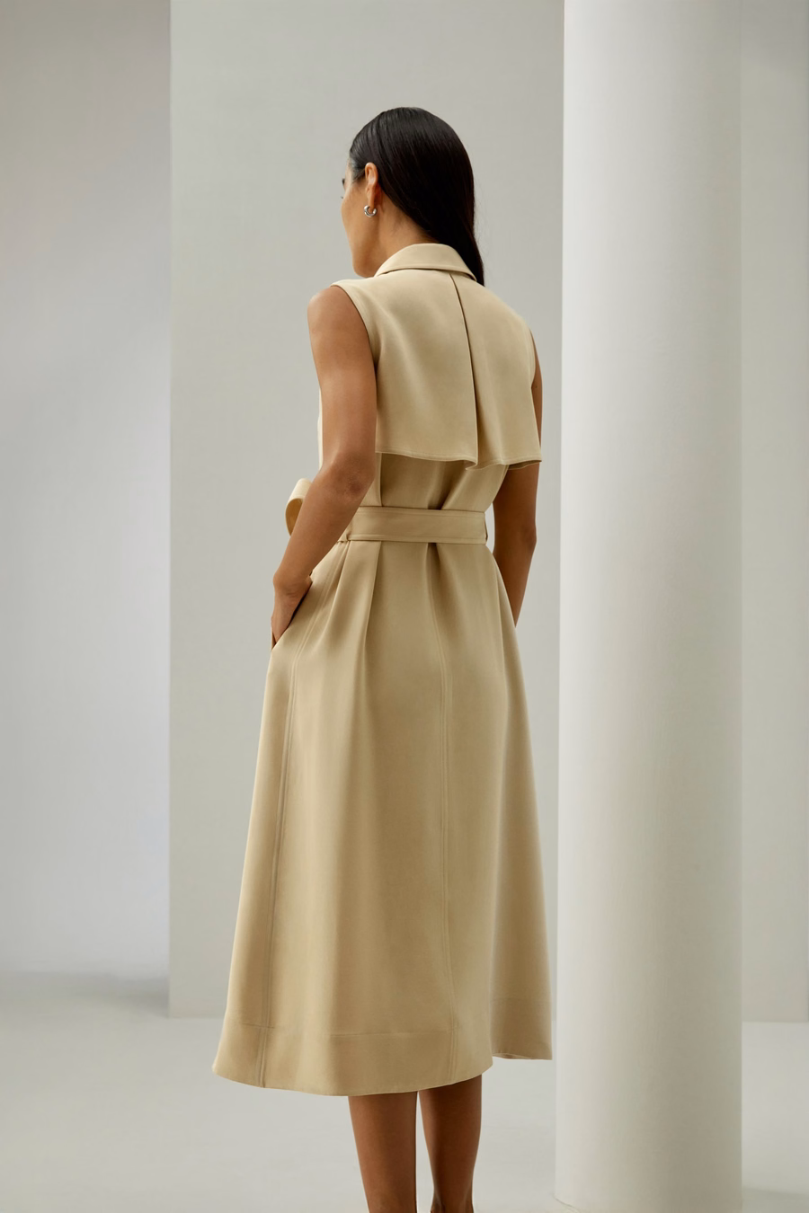Sophisticated Sleeveless Trench Dress