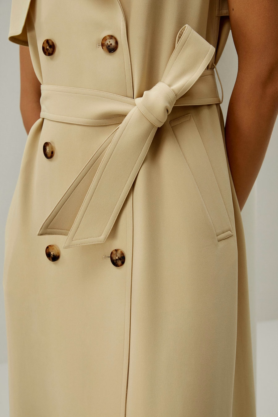 Sophisticated Sleeveless Trench Dress