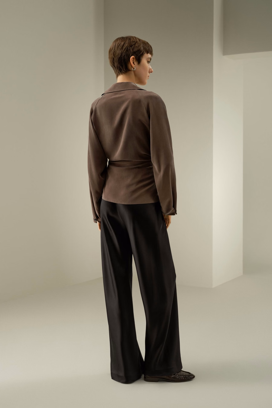 Multipositional Silk Shirt