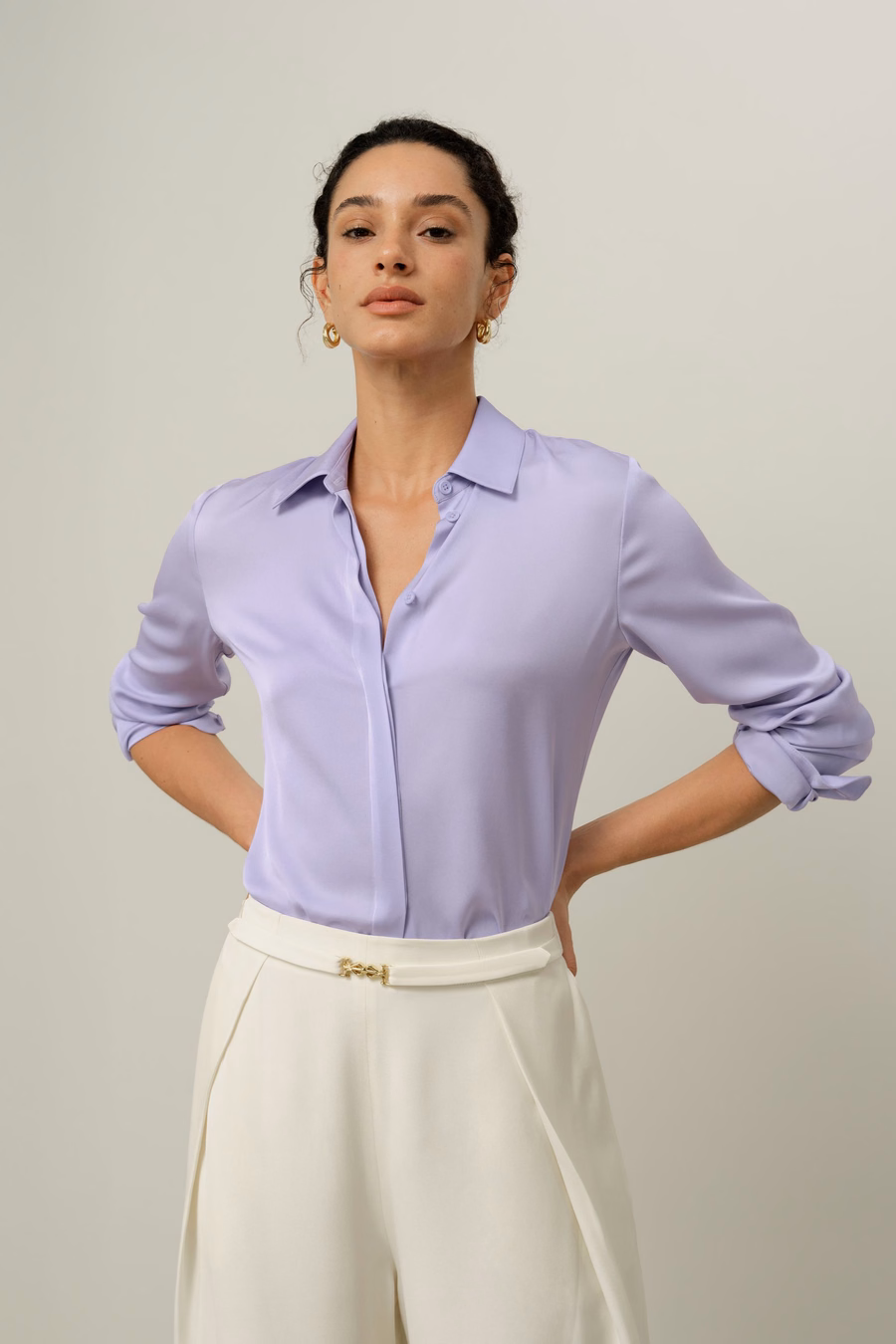 Stretch Double Georgette Shirt