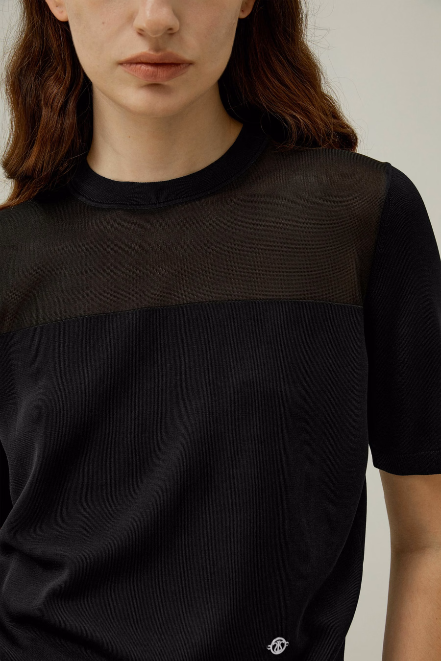 Sophisticated Dual-Knit Silk T-Shirt