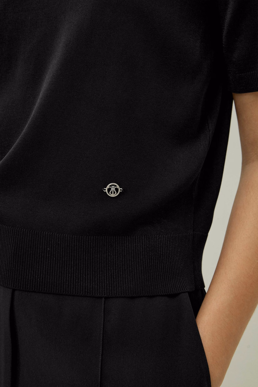 Sophisticated Dual-Knit Silk T-Shirt