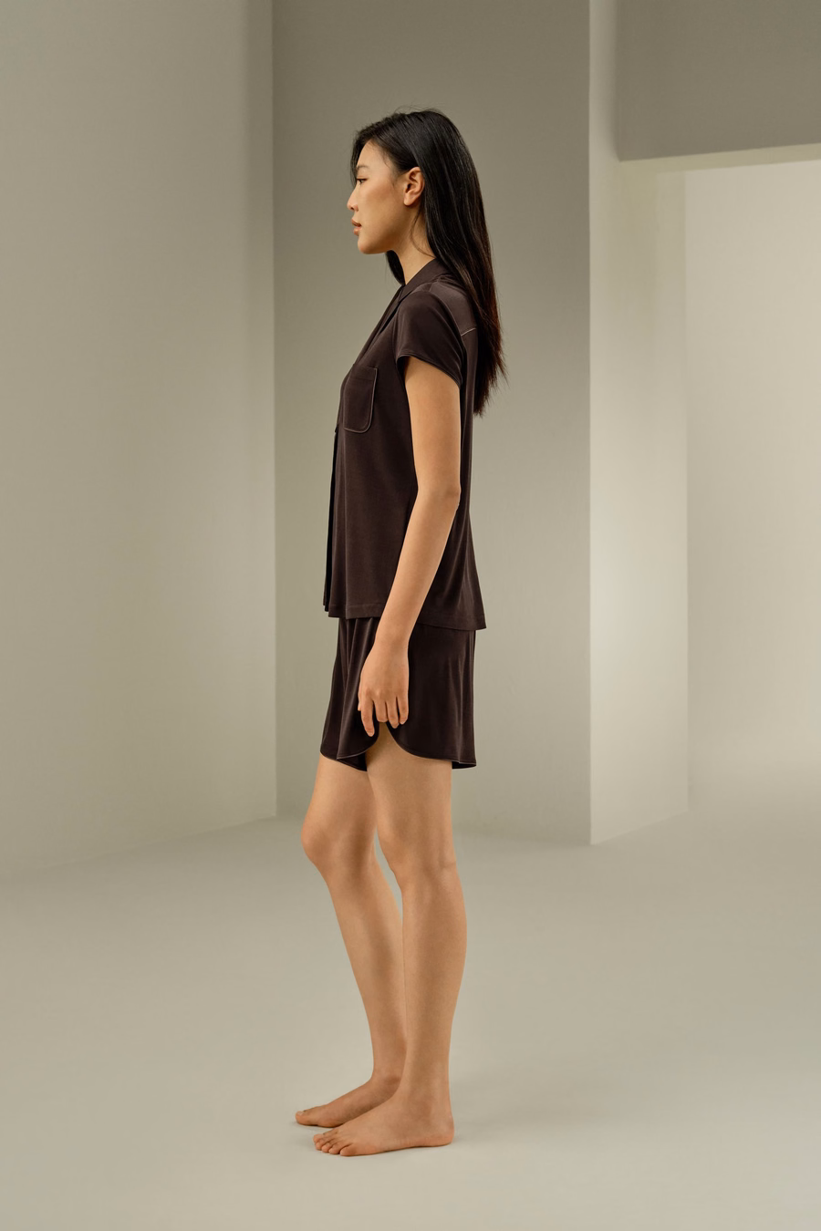 Pure Silk Jersey Short Sleeve Pajama Set