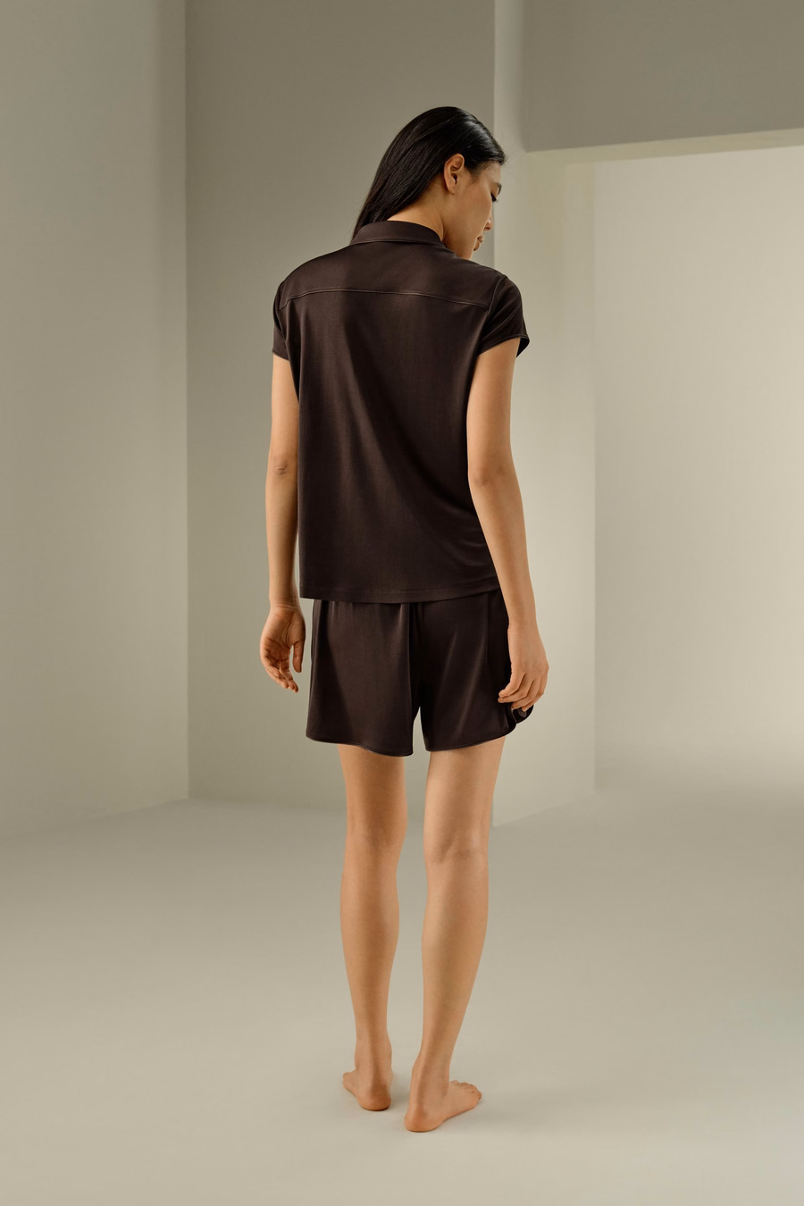 Pure Silk Jersey Short Sleeve Pajama Set