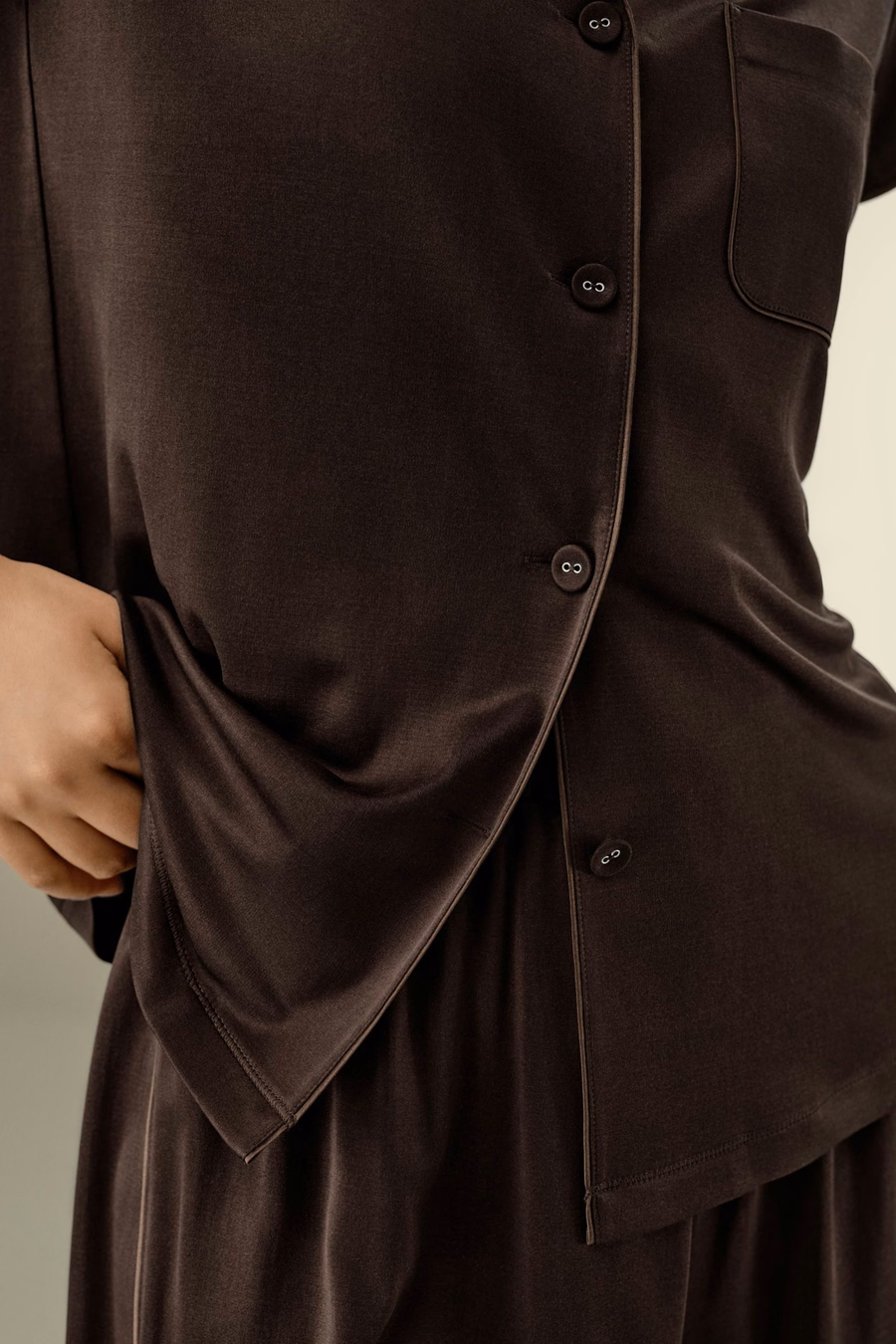 Pure Silk Jersey Short Sleeve Pajama Set