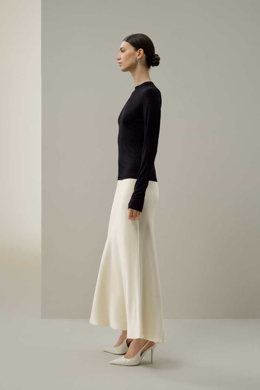 Silk Breeze Jersey Long Sleeve Slinky Top