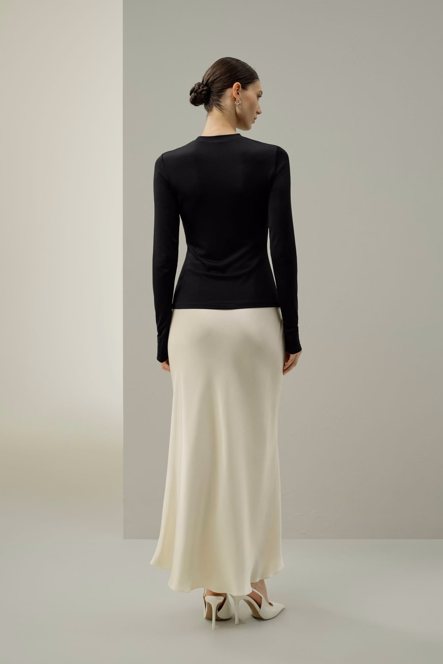 Silk Breeze Jersey Long Sleeve Slinky Top