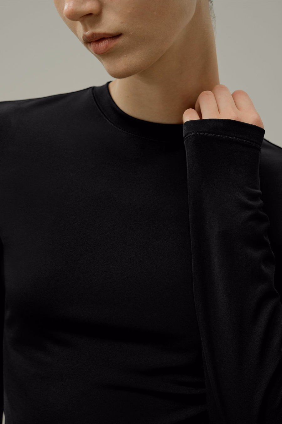 Silk Breeze Jersey Long Sleeve Slinky Top