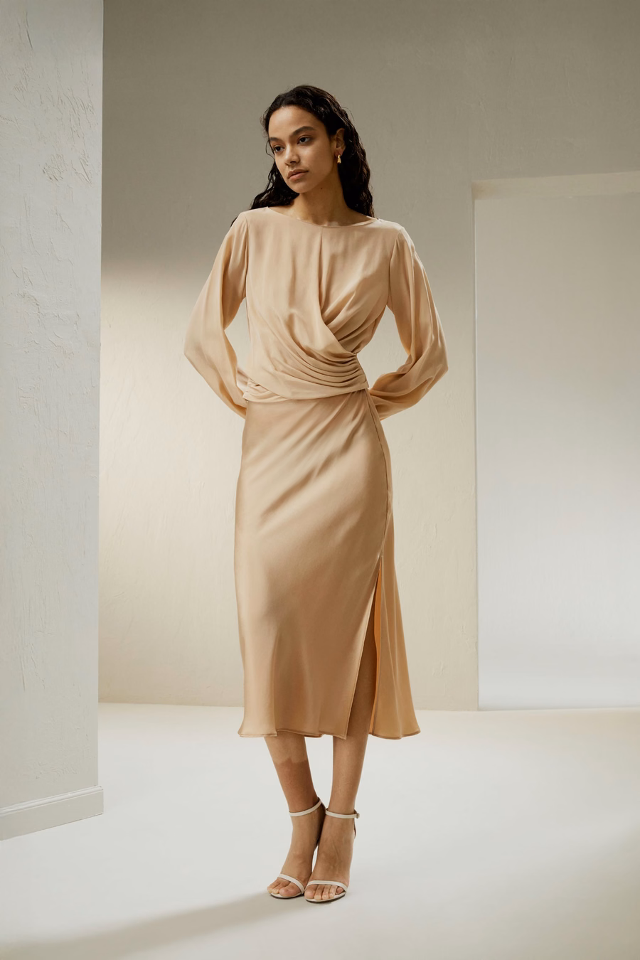 Minimalist Aesthetic Silk Poppy Skirt