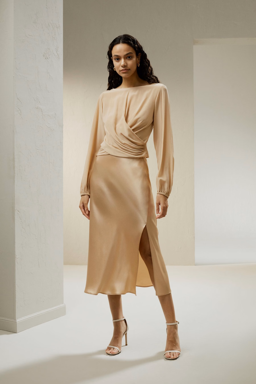 Minimalist Aesthetic Silk Poppy Skirt